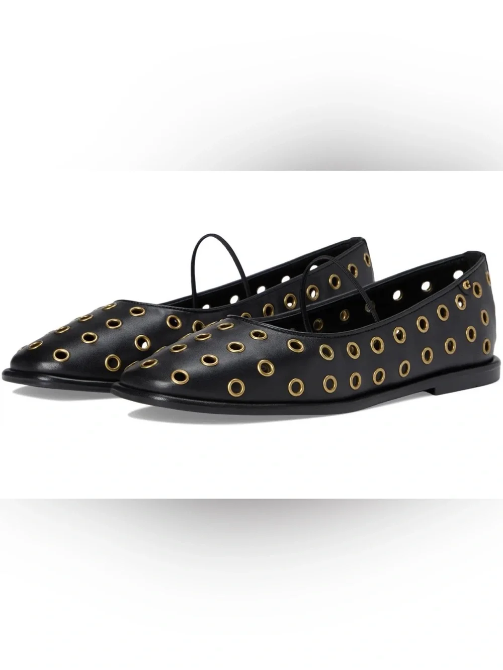 Coach Emilia Black Leather Flats